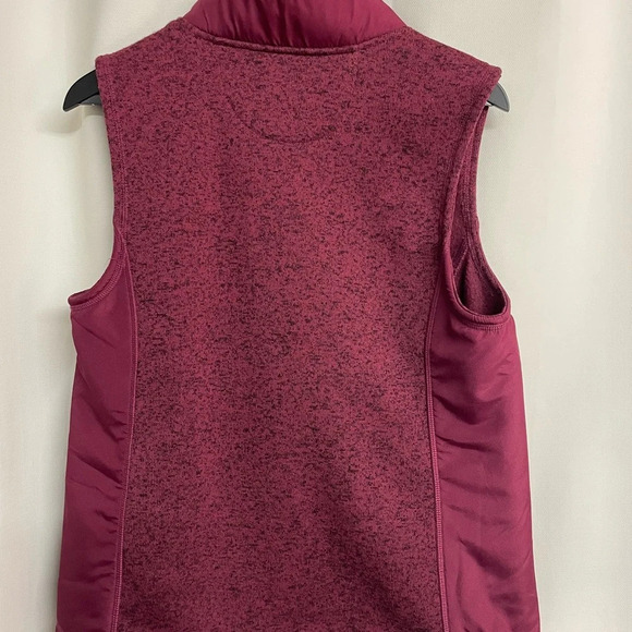 G.H. Bass Women's Vest Red Fleece Lining Lightweight Size Medium - Picture 4 of 5